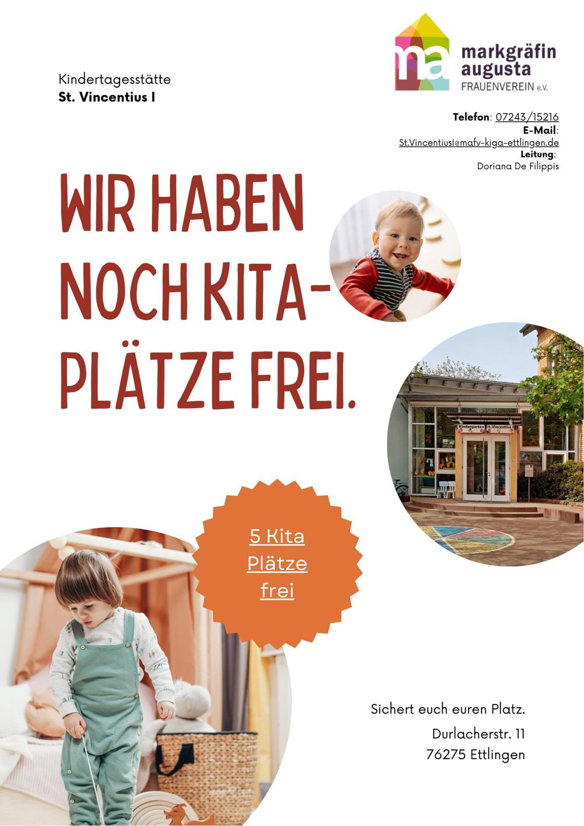 Bild  Kindergarten-Flyer mit PDF Downloadmöglichkeit
